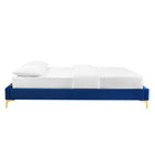 Modway Sutton Performance Velvet Full Bed Frame - Navy-Stain-Resistant Performance Velvet