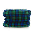 BIOS Living Micro Plush Electric Throw - Blue and Green Plaid-Extra long 13' powercord