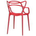 Modway Entangled Dining Set - Red - 2 Pack-Non-marking foot caps