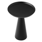 Modway Maren Round Side Table - Black-Non-Marking Pad For Floor Protection