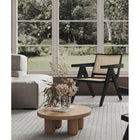 Manhattan Comfort Hamlet 22.64" Industry Chic Accent Chair - Black and Natural Cane-Fine Natural Cane Made from Authentic Wooden Rattan