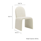 Modway - Junia Boucle Tapis Fauteuil à manger sans accoudoir en arc - Crème-OEKO-TEX STANDARD 100 Tissu Certifié et Recyclé