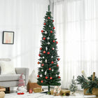 HOMCOM - Arbre de Noël Artificiel 7 Pieds Arbre Effilé Décoration Fête - Vert-Les branches réalistes en PVC donnent un aspect plein et luxuriant à l'arbre 