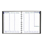 Blueline 2027 MiracleBind Weekly Planner Appointment Book with Twin-Wire Binding - 10-3/4" x 8-1/2" - Black - Bilingual-Twin-wire binding with hard lizard-like cover