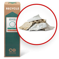 TerraCycle - Emballage en papier laminé - Zero Waste Box- Moyenne-Veuillez nous envoyer tout type de papier non recyclable et emballage en carton (c.-à-d. papier ou carton avec un revêtement cireux ou en plastique).