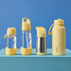 b.box - Bouteille Tritan - 600ml - Twist Citron-Paille anti-fuites et poignée robuste pour l’école et les sorties