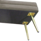 HOMCOM Upholstered Storage Bench for End of Bed - Beige-Materials: Velvet (100% Polyester), Foam, Steel