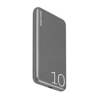 LOGiiX Piston Power 10000 mAh Banque d'alimentation en aluminium - Gris graphite-Batterie externe de 10 000 mAh compacte et élégante en aluminium avec alimentation USB