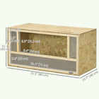 PawHut Wooden Reptile Terrarium with Transparent Sliding Doors - 31.5" L x 16" W x 16" H-OSB panels are for thermal insulation 