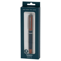General Supply Goods + Co Fountain Pen - Ridged Barrel - Cognac/Blue-Fountain Pen