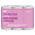 Perk - Papier hygiénique 2 épaisseurs - 242 feuilles par rouleau - 4 Paquets de 12 Rouleaux - 48 Rouleaux-Ultra doux et fort