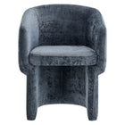 Modway Verity Barrel Back Chenille Dining Armchair - Slate Blue-9