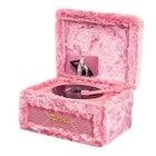 Riksoin - Lecteur CD vintage en peluche avec haut-parleur Bluetooth intégré - Rose-Présente un revêtement extérieur en tissu doux au toucher qui apporte une sensation agréable et une touche décorative aux bureaux étagères ou tables de chevet
