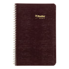 Blueline 2027 Daily Planner with Spiral Binding and Soft Lizard-Like Cover - 8" x 5" - Assorted - Bilingual-Spiral binding and soft lizard-like