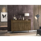 Manhattan Comfort Bradley 53.54" Mid-Century Modern Buffet Stand - Rustic Brown-90° Open Door Style Including Soft Close Features