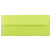 JAM Paper #10 Business Envelopes, 4 1/8 x 9.5, Brite Hue Ultra Lime Green, 1000 Pack (71091B)-Ultra lime green