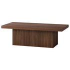 Hudson&Canal Torren 48" Wide Rectangular Fluted Coffee Table - Satin Walnut-Tabletop features a weight capacity of 75 lbs