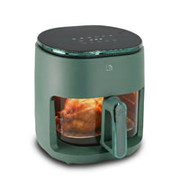 Willow 5 Quart Air Fryer - Green-Digital touch screen control, includes glass pot
