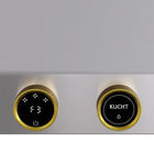KUCHT KRH360-GL-C 36" 900 CFM Wall Mounted Range Hood with Digital Controls - Stainless Steel/Gold-Pro-style range hood features 3 powerful blowers up to 900 CFM that will give you different levels of airflow and capture smoke and cooking odours in a quiet operation