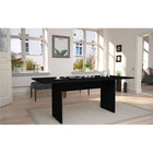 Manhattan Comfort Nomad 67.91" Modern Dining Table - Black-Seating Space Capacity for 6 Persons