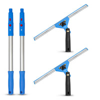 Gritt Commercial Window Washing Kit - 14" Swivel Window Squeegee - 20" Pole Handle - 2 Pack-2 tools for professional window cleaning