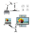 ShoppingAll Fully Adjustable Dual Monitor Stand Arm Mount and Laptop Trad Adapter - White-Compatible with 75mm x75mm or 100mm x 100mm VESA mounting patterns