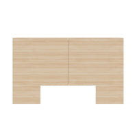 Nexera - Marconi Tête de lit Queen en chêne blond naturel-Esthétique moderne : Rehaussez la décoration de votre chambre avec une tête de lit moderne dotée de trois étagères de chaque côté pour le rangement