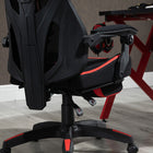 Vinsetto Mesh Task Recliner Office Chair with Lumbar Support - Red-90 Days Limited Manufacturer Warranty