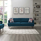Modway - Beltara Treillis transitionnel en maillon de chaîne Tapis de 5 pi l x 8 pi L - Beige et ivoire-Protéger les planchers de la circulation ou des meubles