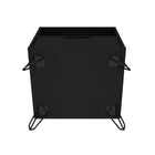 Manhattan Comfort Rockefeller 20.08" Mid-Century Modern 1-Drawer Nightstand 2-Piece Set - Black-10
