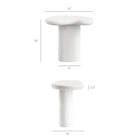 Modway Elowen Outdoor Side Table - White-Pedestal Base Design