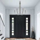 Modway Rekindle 6-Light Chandelier - Polished Nickel-Iron Metal Construction