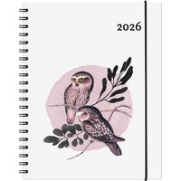 Socadis W. Maxwell 2026 Garbo Daily Planner - 8.5" x 11" - Owl - Bilingual-January to December 2026