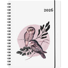 Socadis - W. Maxwell Agenda 2026 Garbo - 8.5 po x 11 po - Hiboux - Bilingue-Janvier à décembre 2026