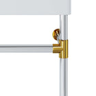 Modway - Redeem Fixation murale en acier inoxydable argenté de 40" Vanette de salle de bain - Blanc argenté-Assemblée requise