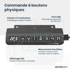 MotionGrey - Bureau assis-debout électrique à double moteur, réglable en hauteur, 165 po de largeur - Cadre blanc-6