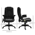 Vinsetto Massage Office Chair with 6-Point Vibration - Black-Linen-look fabric is breathable and comfortable