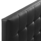 Modway Lily Upholstered Vinyl King Headboard - Black-Fiberboard and plywood frame