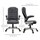 Vinsetto Big and Tall Office Chair with Microfibre Cloth and Flip-up Arms-Microfibre is breathable, comfortable, easy-care, and resistant to the wear and tear of busy households