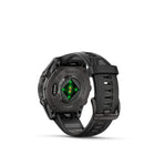 Garmin - fēnix 8 – 43 mm, saphir AMOLED, titane DLC gris carbone avec bracelet en silicone noir/gris galet-7