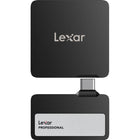Lexar Professional Go Portable SSD with Hub - 2 TB - Black-Cable-free plug-and-play Type-C connector frees you from tangled, cumbersome cables