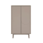 Manhattan Comfort Ella 31.5" Modern Accent Cabinet - Mocha-Modern Accent Cabinet for Dining Room, Living Room, and Bedroom Usage