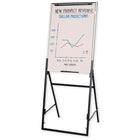 Quartet Futura Adjustable/Convertible Presentation Easel with Whiteboard, 26" x 35"-Black frame