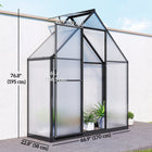 Outsunny - Serre de jardin mini 6 pi L x 2 pi l x 6,6 pi H avec porte enroulable et fenêtres en maille, vert-Piquets de sol enterrés dans la terre pour plus de stabilité  
