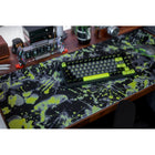 ONEofZERO Grand sous main premium - antidérapant fond en caoutchouc -  Splatter Acid Rewind-Réduction du Bruit : Les propriétés d'absorption des vibrations réduisent la résonance des hautes fréquences provenant de la table et du clavier. 