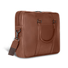 Champs - Onyx Collection Porte-documents Slim en cuir - Brun-Poche intérieure zippée avec protection RFID