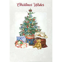 Rosedale - Cartes de souhaits Noël / Enveloppes - 5-1/2 po x 8 po - Ourson en peluche - Paquet de 12-Cartes de souhaits qualité boutique