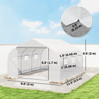 Outsunny Portable Walk-In Tunnel Greenhouse - 14.5' x 10' x 6.6' - UV resistant PE  cover stands up to the harshest elements
 