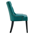 Modway Regent Tufted Performance Velvet Dining Side Chairs - Teal - 2 Pack-Dense Foam Padding