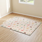Qaba Baby Foldable Waterproof Activity Playmat - Alphabet and Animal Theme-Folds easily for simple storage 